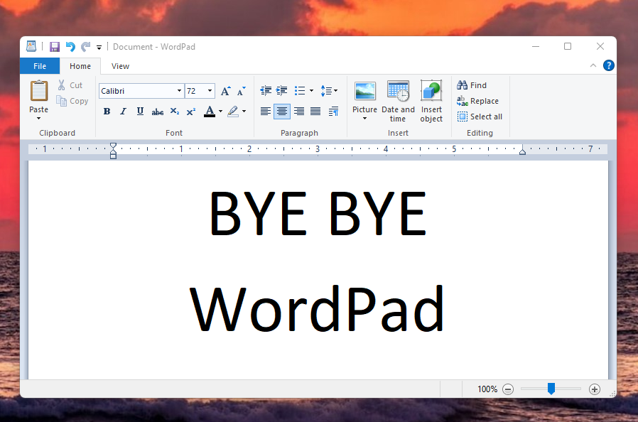After 28 years, Microsoft Ends WordPad Support and Removes it from Windows OS